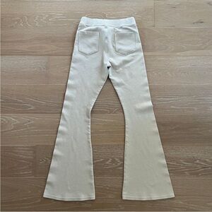 OFFLINE by Aerie Ribbed Flare Leggings Cream High Rise Leggings Pockets M Short